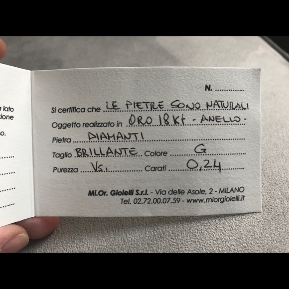 Italian Gold & Diamond Ring - Picture 8 of 8